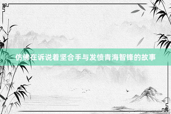 仿佛在诉说着坚合手与发愤青海智锋的故事