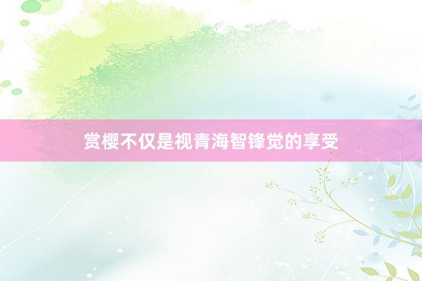 赏樱不仅是视青海智锋觉的享受